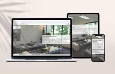 Image of Pilates Symmetry web site on three different devices.